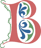 Illuminated Dropped Capital B